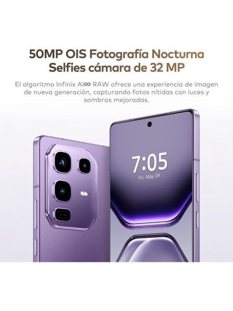 CELULAR INFINIX NOTE 50 PRO AI PHONE SOMBRA NEGRO 256GB ROM 8+8GB RAM BIO-ACTIVE HALO AI 90W CARGA SUPERRAPIDA AMOLED 144HZ 30W INALAMBRICA 6.78 - Image 8