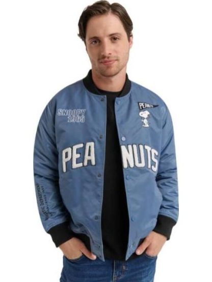 CHAMARRA BOMBER PEANUTS AZUL PEANUTS