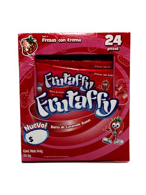 CHICLOSO FRUTAFFY FRESA CREMA CON 24 PIEZAS DE 6 GR