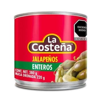 CHILES JALAPEÑOS ENTEROS LA COSTEÑA 380 GR