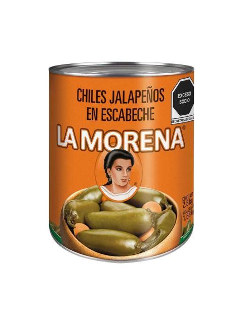 CHILES JALAPEÑOS ENTEROS LA MORENA 2.8 KG