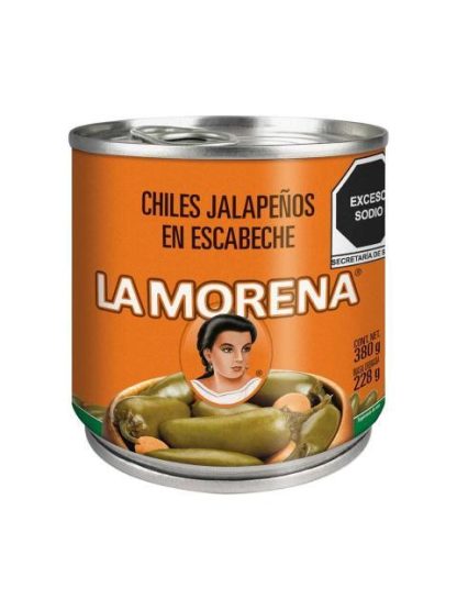 CHILES JALAPEÑOS ENTEROS LA MORENA 380 GR
