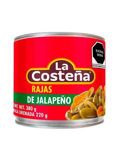 CHILES JALAPEÑOS RAJAS LA COSTEÑA 380 GR