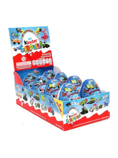CHOCOLATE HUEVO KINDER SORPRESANINO 8 PIEZAS DE 20 GR