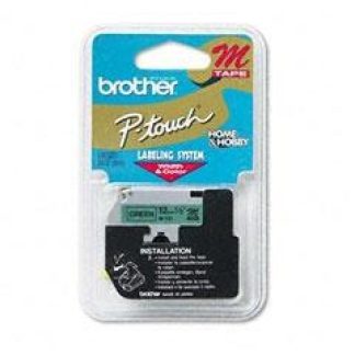 CINTA BROTHER M731 NEGRO SOBRE VERDE 12MM X 8M