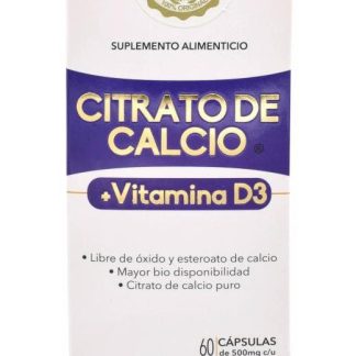 CITRATO DE CALCIO VITAMINA D3 60 CAP JOY NATURA