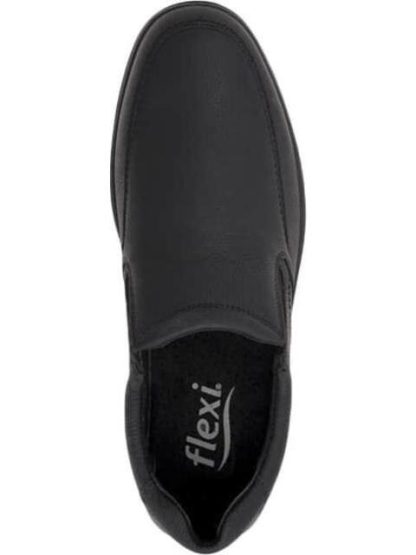 MOCASIN DE PIEL CON ELASTICO NEGRO FLEXI - Image 5