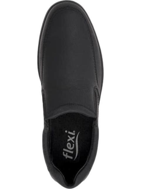 MOCASIN DE PIEL CON ELASTICO NEGRO FLEXI - Image 5