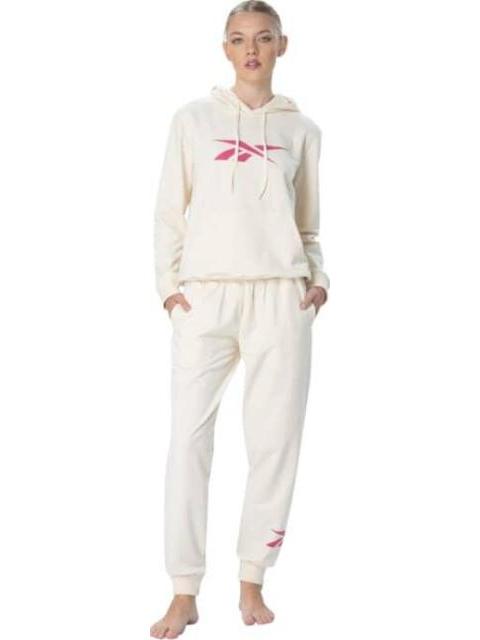 CONJUNTO 2 PIEZAS SET HOODIE JOGGER BIG VECTOR CREMA REEBOK