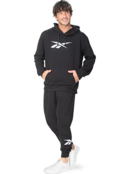 CONJUNTO SUDADERA Y PANTS NEGRO REEBOK