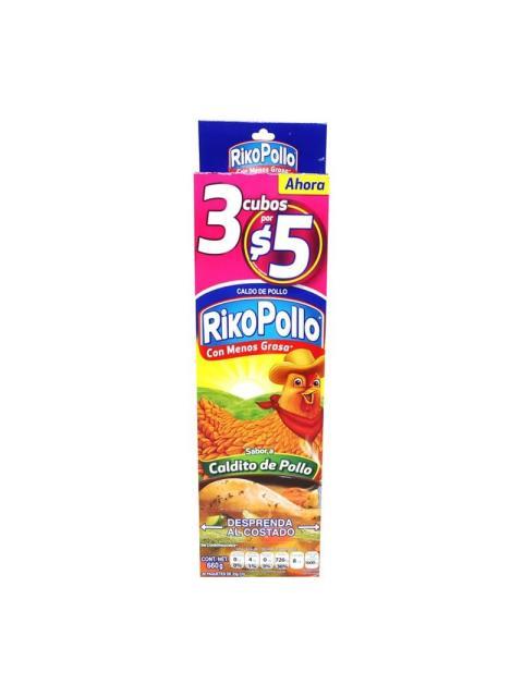 CONSOME RIKO POLLO PAQUETE CON 20 PIEZAS DE 33 GR