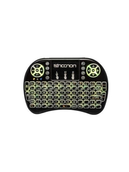 CONTROL REMOTO NCR01 TOUCH PAD TECLADO QWERTY LED 7 COLORES RECARGABLE TV SMARTPHONE TV BOX NEGRO - Image 2