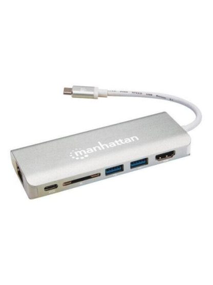 MANHATTAN HUB USB 3.1 MACHO - 2X USB A 1X UBS C 1X HDMI HEMBRA 40000 MBIT-S PLATA - Image 2