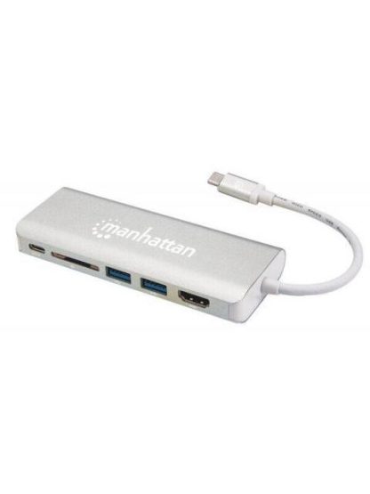 MANHATTAN HUB USB 3.1 MACHO - 2X USB A 1X UBS C 1X HDMI HEMBRA 40000 MBIT-S PLATA - Image 4