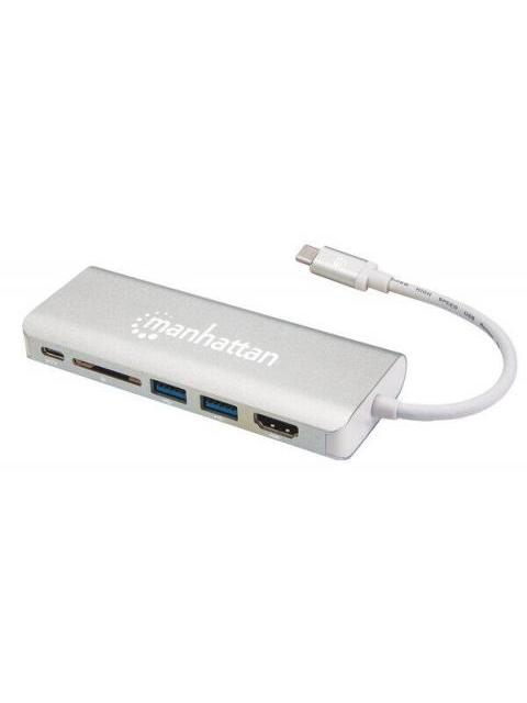 MANHATTAN HUB USB 3.1 MACHO - 2X USB A 1X UBS C 1X HDMI HEMBRA 40000 MBIT-S PLATA - Image 4