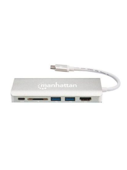 MANHATTAN HUB USB 3.1 MACHO - 2X USB A 1X UBS C 1X HDMI HEMBRA 40000 MBIT-S PLATA - Image 5