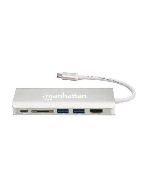 MANHATTAN HUB USB 3.1 MACHO - 2X USB A 1X UBS C 1X HDMI HEMBRA 40000 MBIT-S PLATA - Image 5
