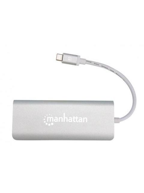 MANHATTAN HUB USB 3.1 MACHO - 2X USB A 1X UBS C 1X HDMI HEMBRA 40000 MBIT-S PLATA - Image 7