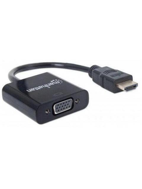 MANHATTAN ADAPTADOR HDMI MACHO - VGA HEMBRA 22CM NEGRO - Image 3