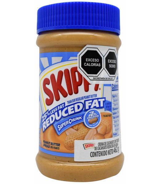 CREMA DE CACAHUATE CON TROZOS REDUCIDA EN GRASA 462 G SKIPPY