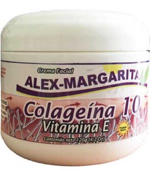 CREMA FACIAL COLAGEINA 10 VIT E ALEX-MARGARITA 120 GR. NUTRY SALUD
