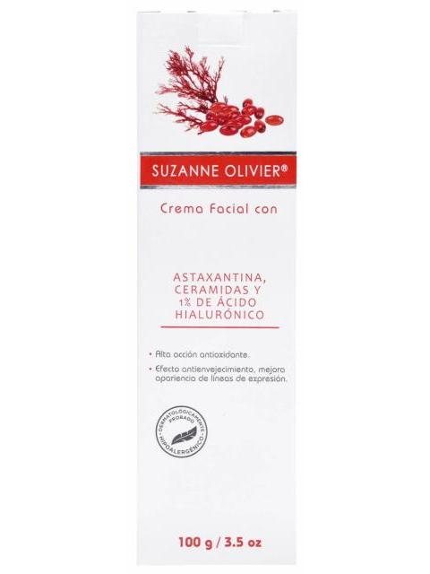 CREMA FACIAL CON ASTAXANTINA CEREMIDAS Y ACIDO HIALURONICO 100 G