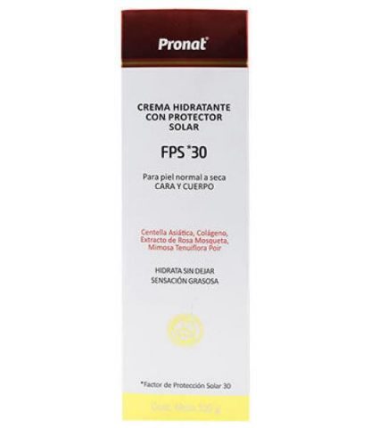 CREMA HIDRATANTE CON PROTECTOR SOLAR FPS 30 100 G PRONAT