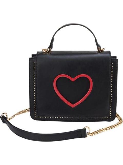 CROSSBODY CON DETALLE DE CORAZON NEGRO HOLLY LAND