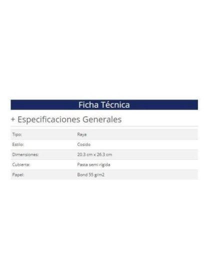 CUADERNO NEXTEP NE008R A RAYAS TAMANO PROFESIONAL COSIDO CON 100 HOJAS - Image 2