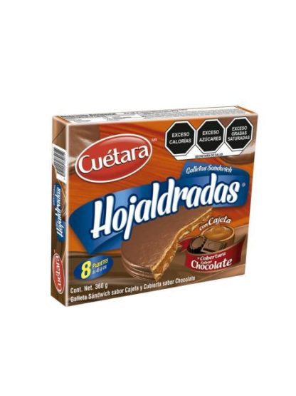 CUETARA GALLETA HOJALD CAJETA Y CHOCOLATE 360 GR