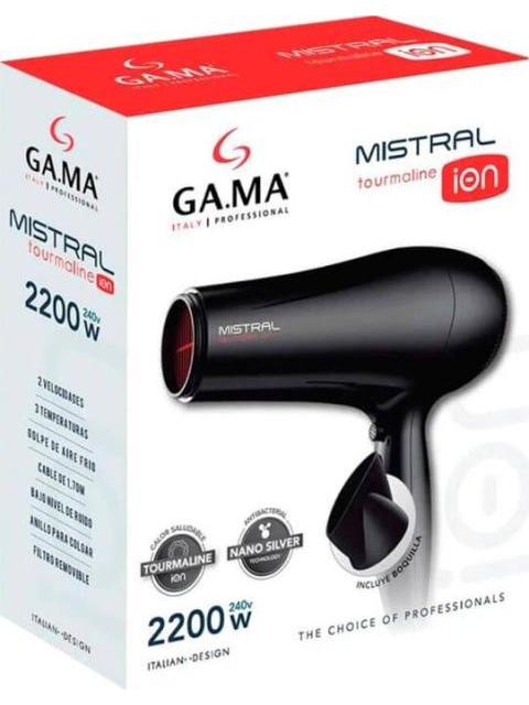 CUIDADO DEL CABELLO SECADORA CEPILLO DE AIRE GAMA ITALY 2461 NEGRO GAMA ITALY