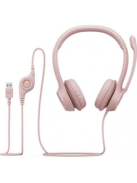 LOGITECH AUDIFONOS CON MICROFONO H390 ALAMBRICO 1.9 METROS USB ROSA - Image 5
