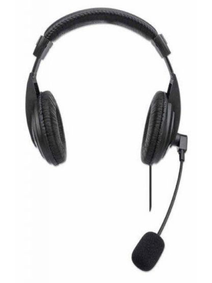 MANHATTAN AUDIFONOS CON MICROFONO 179843 ALAMBRICO 1.5 METROS USB NEGRO - Image 3