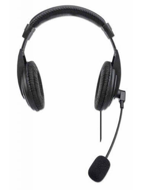 MANHATTAN AUDIFONOS CON MICROFONO 179843 ALAMBRICO 1.5 METROS USB NEGRO - Image 3