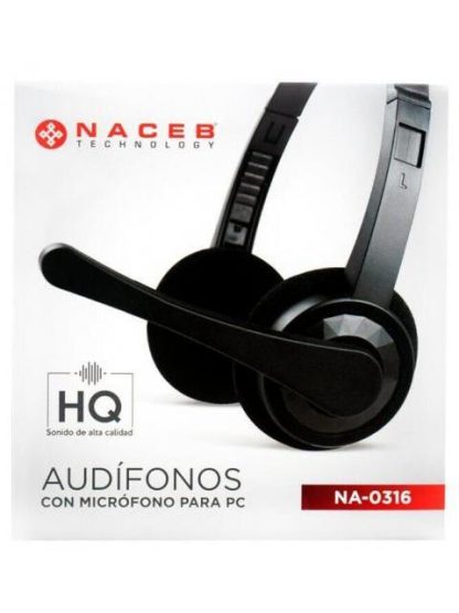 NACEB AUDIFONOS GAMER NA-0316 ALAMBRICO 1.5 METROS 3.5MM NEGRO - Image 3