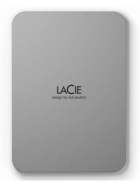 DISCO DURO EXTERNO LACIE MOBILE DRIVE 2.5 5TB USB-C PLATA - PARA MAC-PC
