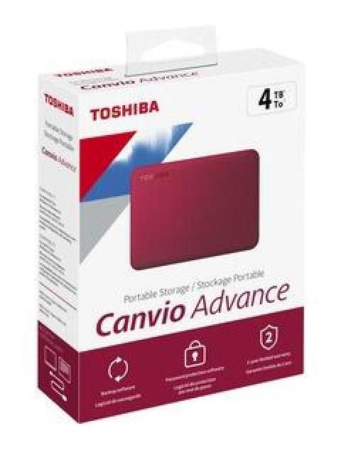 DISCO DURO EXTERNO TOSHIBA CANVIO ADVANCE 2.5 4TB USB ROJO - PARA MAC-PC - Image 5