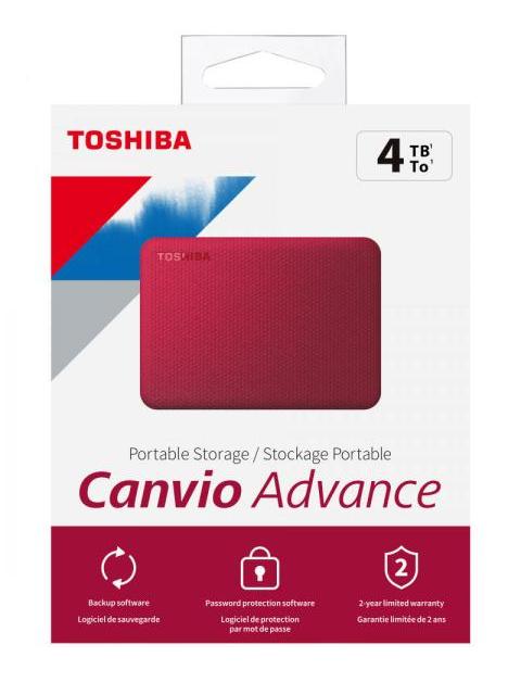 DISCO DURO EXTERNO TOSHIBA CANVIO ADVANCE 2.5 4TB USB ROJO - PARA MAC-PC - Image 6