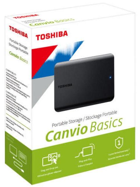DISCO DURO EXTERNO TOSHIBA CANVIO BASICS 2.5 4TB USB 3.0 NEGRO - PARA MAC-PC