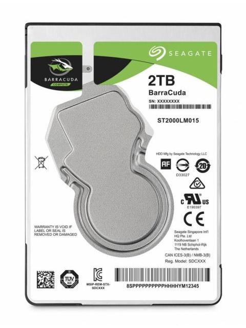 DISCO DURO PARA LAPTOP SEAGATE BARRACUDA 2.5 2TB SATA III 5400RPM 128MB CACHE