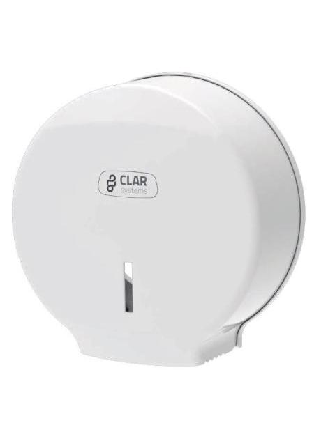 DISPENSADOR DE PAPEL HIGIENICO MINI INNOVA COLOR BLANCO PARA ROLLO INDUSTRIAL 250MM MAX