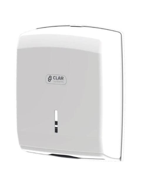 DISPENSADOR DE TOALLA INTERDOBLADA INNOVA ABS ANTIESTATICO. CLAR SYSTEMS. COLOR BLANCO.