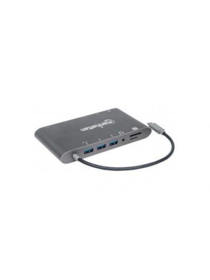 MANHATTAN DOCKING STATION 152808 USB C 3X USB 3.0 1X USB C 1X HDMI 1X VGA PLATA - Image 5