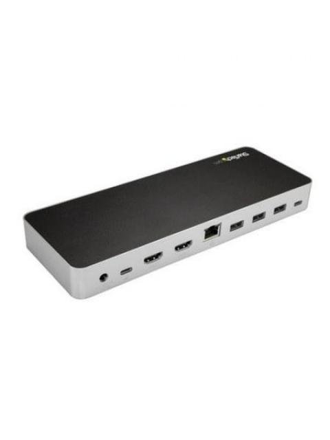 STARTECH  DOCKING STATION USB-C DE DOS PANTALLAS PARA LAPTOP 4X USB 3.0 2X HDMI NEGRO-PLATA - Image 3
