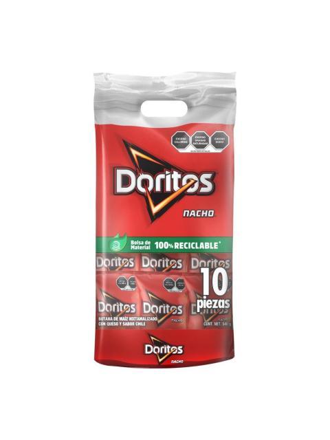 DORITOS NACHOS SABRITAS PACK 10 PZ DE 54 GR