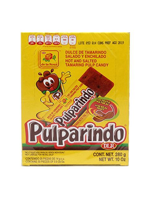 DULCE DE TAMARINDO PULPARINDO PAQUETE CON 20 PIEZAS DE 14 GR