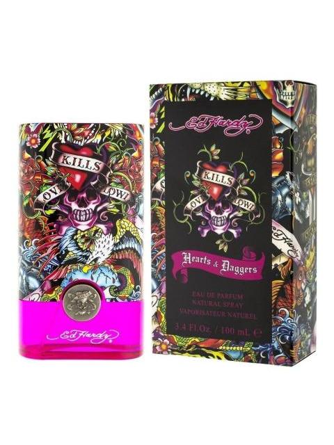ED HARDY HEARTS AND DAGGERS DAMA 100 ML EDP SPRAY - ORIGINAL