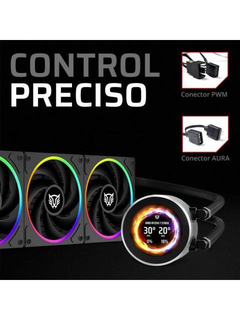 ENFRIAMIENTO LIQUIDO BAMLAM RUSH HYDROX EXPERT LEVEL HYX40 SISTEMA DE ENFRIAMIENTO LIQUIDO DISPLAY OLED PERSONALIZABLE RGB - Image 3