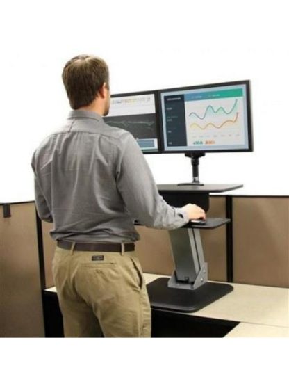 STARTECH  ESTACION DE TRABAJO DE PIE Y SENTADO ARMSTS HASTA 13KG PARA MONITOR 30 NEGRO-PLATA - Image 10