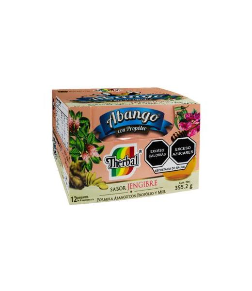 EXHIBIDOR CARAMELO ABANGO CON PROPOLEO SABOR JENGIBRE C 12 BLISTE THERBAL